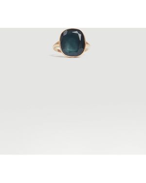 Anaconda Beauty Alone Rose Gold Ring - Blue