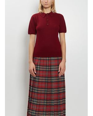 Meta Campania Collective Josh Felted Cashmere Polo - Red