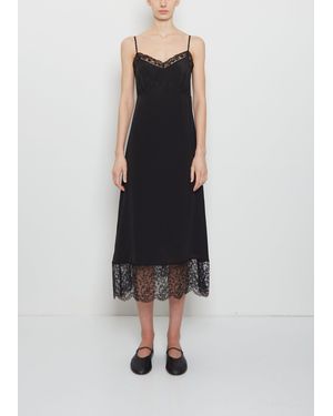 Simone Rocha Silk Blend Lace Trim Slip Dress - Black