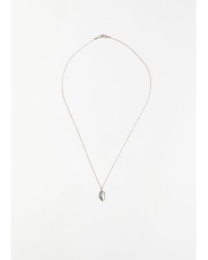 Anaconda Abalone Pendant White Gold Necklace