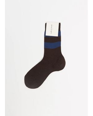 Maria La Rosa Striped Socks - Black