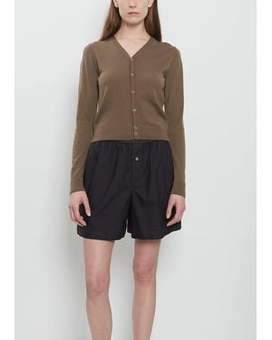 Lemaire V-neck Buttoned Wool Cardigan - White