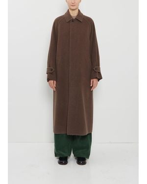 AURALEE Super Fine Wool Mosser Soutien Collar Coat - Brown