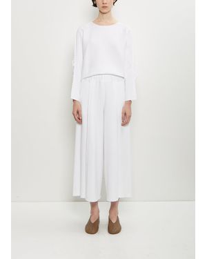 Issey Miyake Campagne Stretch Cotton Trousers - White