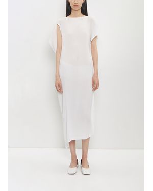Issey Miyake Shadow Study Pleats Solid Dress - White