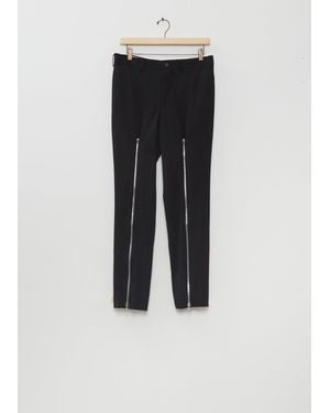 Comme des Garçons Wool Zippers Tapered Pants - Black