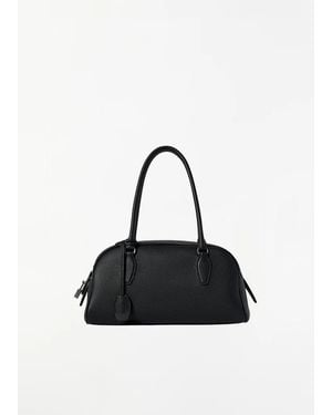 The Row E/w India Grained Leather Bag, Small - Black
