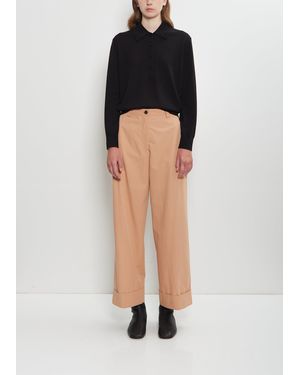 Dries Van Noten Pakora Bis Washed Cotton Trousers - Black