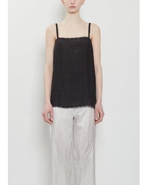 Dosa Khadi Silk Chemise Top - Black