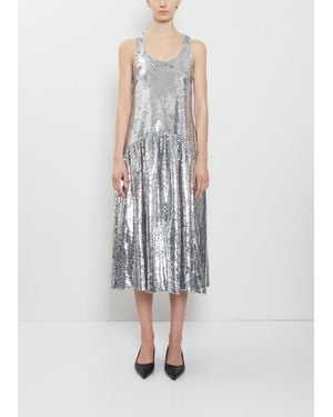 Simone Rocha Flounce Sequins Dress - White