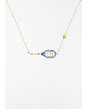 Aliita Tennis Pelota Enamel Necklace - Multicolour