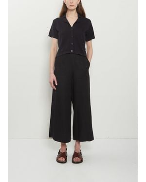 Margaret Howell Flat Front Linen Culottes - Black