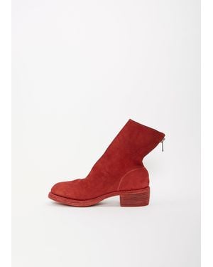 Guidi Back Zip Boot - Red