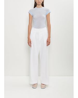 Issey Miyake Washi Paper Wide Leg Trousers - White