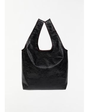 Dries Van Noten March Leather Shopper Tote - Black