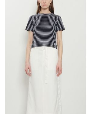 Sacai Ribbed Cotton T-shirt - Blue