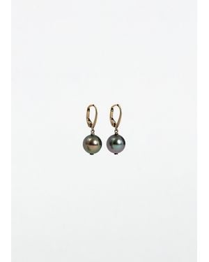 Anaconda Momo Pearls White Gold Earrings