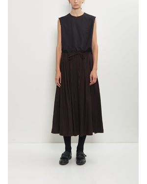 Scha Deep Pockets Volume Cotton Skirt - Black