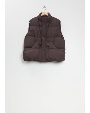 Sacai Men Puffer Technical Vest - Red