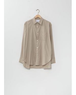 Stein Men Cotton Silk Oversized Placket Shirt - White