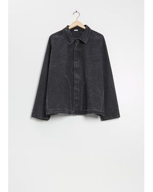 A.Presse Men Vintage Hunting Cotton Jacket - Black