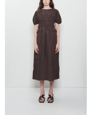 Cecilie Bahnsen Betsy Recycled Faille Dress - Brown
