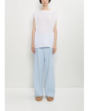 Issey Miyake Washi Paper Wide Leg Trousers - White