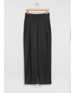 Margaret Howell Stitch Pleat Trousers - Black