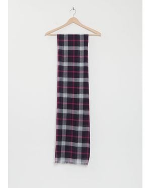 Denis Colomb Amara Plaid Cashmere Silk Shawl - White