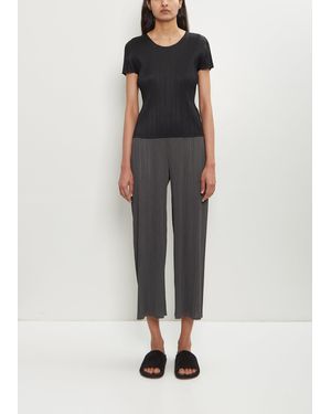Pleats Please Issey Miyake Cropped Wide Leg Culottes - Multicolour