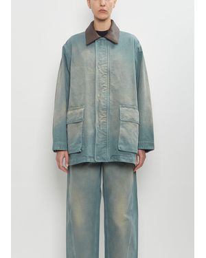 AURALEE Organic Cotton Duck Blouson - Blue