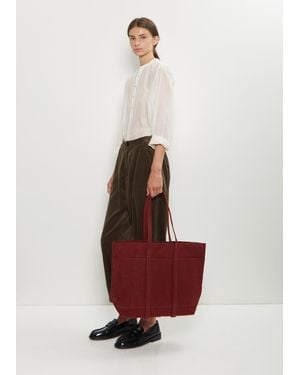 Amiacalva Washed Cotton 6 Pockets Tote, Medium - White