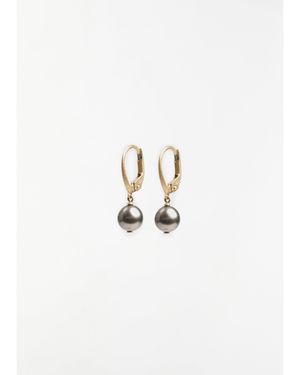 Anaconda Momo Yellow Gold Earrings - White