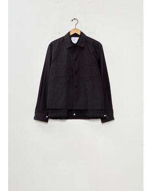 Sacai Men Poplin Double Shirt Jacket - Black