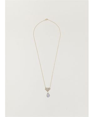NIKOLLE RADI Pear Shaped Chalcedony Necklace - White