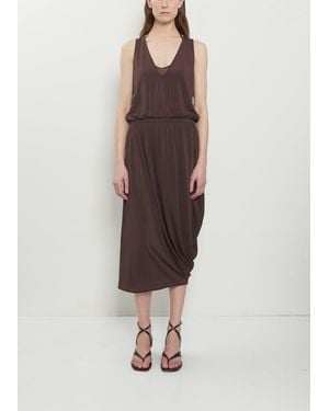 Lemaire Double Layer Drape Dress - Multicolor