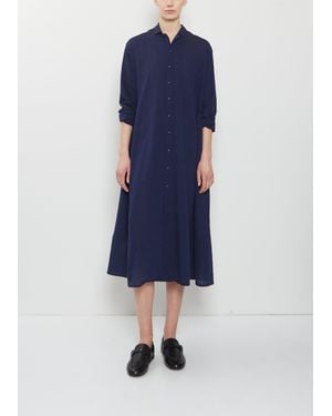 Pas De Calais Organic Cotton Shirt Dress - Blue