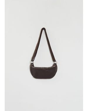 Guidi Leather Belt Bag, Small - White