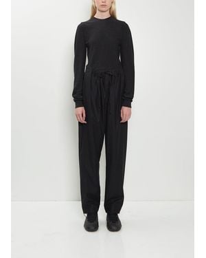 Lemaire Drawstring Cashmere Trousers - Black