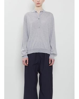 Sofie D'Hoore Morse Wool Polo Sweater - Blue