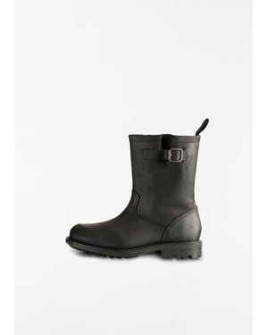 MHL by Margaret Howell Leather Pull On Boot - Black