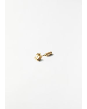 Shihara Node Stud Earring - White