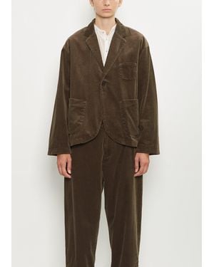 Pas De Calais Corduroy Tailored Jacket - Brown