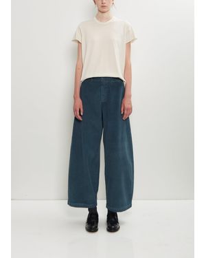 Labo.art Bum Cotton Velvet Pant - Blue