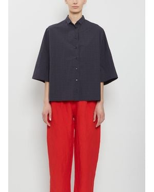 Apuntob Three-quarter Sleeves Cotton Shirt - Red