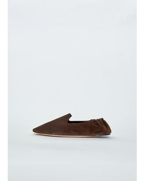 The Row Men Casa Suede Slipper - White