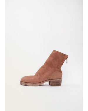 Guidi Back Zip Leather Boot - White