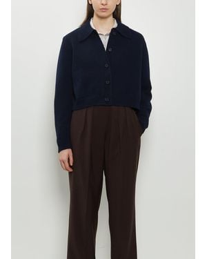 Margaret Howell Merino Wool Cardigan Jacket - Blue