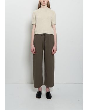 Lauren Manoogian Crepe Cotton Linen Capri Trousers - Natural