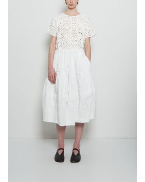 Comme des Garçons Lace Drawstring Balloon Skirt - White